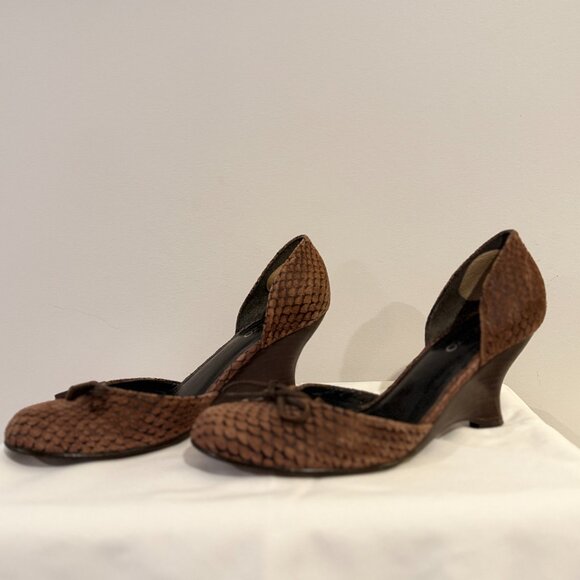 Pazzo black and brown wedge shoe - Picture 1 of 6